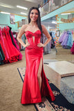 Gorgeous Red Mermaid Long Prom HZ0307