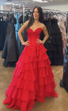 Yellow Corset A-line Ruffle Long Formal HZ0307