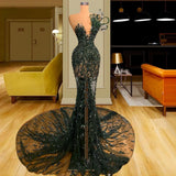 LTP1703,Luxury See Through Beaded Prom Dresses, Bodycon Sexy Prom Evening HZ0307