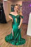 Off-the-shoulder Ruched Mermaid Dress with HZ0307