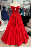 Strapless Hot Pink Ruched Keyhole A-line Prom HZ0307