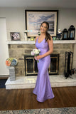 Straps Open Back Royal Blue Mermaid Long Formal HZ0307