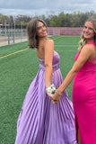 Twist Lavender Pleated A-line Prom HZ0307