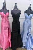 Bow Sweetheart Light Blue Mermaid Long Party HZ0307