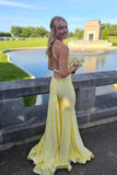 Straps Yellow Mermaid Formal Dress with HZ0307