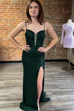 Straps Black Sequin Mermaid Long Formal HZ0307