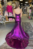 Sweetheart Black Metallic Mermaid Long Party HZ0307
