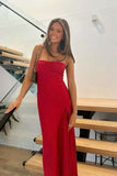 Straps Yellow Silk Long Dress with HZ0307
