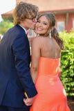 Sweetheart Orange Sheath Long Party HZ0307