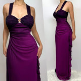 Affordable Dresses Under $160||Elegant Gradient Navy Blue Sheath Spaghetti Straps Sparkling Chiffon Prom Dress For HZ0307