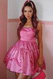 Barbie Pink Square Neck Mini Homecoming HZ0307