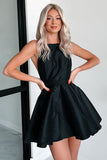 Black A-Line Homecoming Dresses Short Party Dress, HZ0307