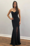 Black Straps Mermaid Prom Dress With HZ0307