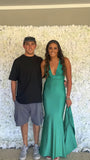 Blue Mermaid Long Prom Dress, Bodycon Evening Gown , HZ0307