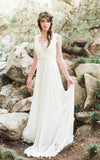 Bohemia Ivory Lace Chiffon Wedding HZ0307