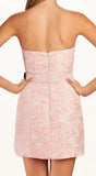 Strapless Floral Sheath Homecoming Dress Short Prom Party HZ0307