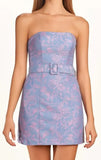 Strapless Floral Sheath Homecoming Dress Short Prom Party HZ0307