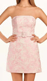 Strapless Floral Sheath Homecoming Dress Short Prom Party HZ0307