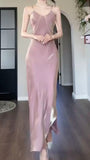 Cheap Prom Dresses Spaghetti Straps Sheath Long Party HZ0307