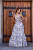 Classic Floral A-Line Evening Prom HZ0307
