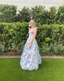 Classic Floral A-Line Evening Prom HZ0307
