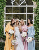 Classic A-Line Bridesmaid Dresses With Flexible Sleeves, HZ0307