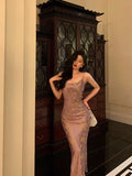 Classy Sheath Spaghetti Straps Lilac Prom Dresses Birthday Outfits Evening Gown , HZ0307