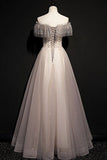 Fairy Off the Shoulder Silver Formal HZ0307