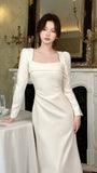 Formal Dress Ivory Mermaid Long Sleeves Party HZ0307