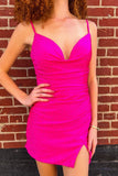 Fuchsia Tight Homecoming Dresses, HZ0307