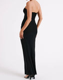 Glitter Black Sheath Prom Dress, Sexy See Through Party Dress, HZ0307