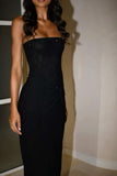 Glitter Black Sheath Prom Dress, Sexy See Through Party Dress, HZ0307