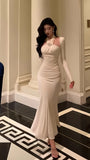 High Quality Italian Satin Mermaid Prom Dresses Bodycon Office Lady HZ0307