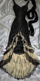 Luxury Beaded Mermaid Prom Dress, V-neck Ruffle Party HZ0307
