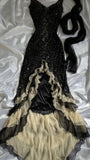 Luxury Beaded Mermaid Prom Dress, V-neck Ruffle Party HZ0307