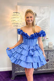 Off The Shoulder A-Line Homecoming Dresses, HZ0307