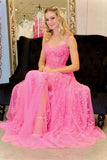 Popular Appliques Tulle A-Line Senior Prom Dress, Long Semi Formal HZ0307