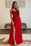 Popular Appliques Tulle A-Line Senior Prom Dress, Long Semi Formal HZ0307