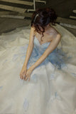 Fairy Princess Strapless Floral Party Dresses A-Line Dance Prom Ball HZ0307