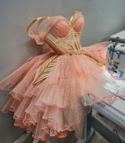 Princess Pink Ball Gown Sweetheart Mini Party Homecoming HZ0307