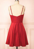 Red A-Line Homecoming Dresses Short Graduation Dress, HZ0307