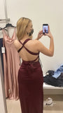 Dark Green Slim Prom Dresses Long Evening Party Dress Satin Formal HZ0307