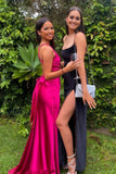 Simple Prom Dresses Cross Back Evening Party Dress Sleeveless Formal HZ0307