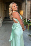 Simple Prom Dresses Cross Back Evening Party Dress Sleeveless Formal HZ0307