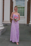 Gorgeous Pink Lace A-line Long Formal HZ0307