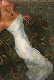 Strapless Floral Bodycon Party Dress, HZ0307