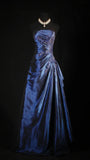 Stunning Blue Beaded Prom Dress - Strapless Long Evening Formal HZ0307