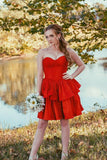 Sweetheart A-Line Homecoming Dresses Mini Party Gown, HZ0307