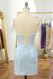 Sweetheart Lace Beaded Homecoming Dresses Tight Bodycon Graduation Dress, HZ0307