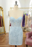 Sweetheart Lace Beaded Homecoming Dresses Tight Bodycon Graduation Dress, HZ0307